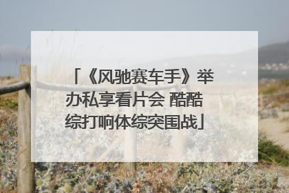 《风驰赛车手》举办私享看片会 酷酷综打响体综突围战