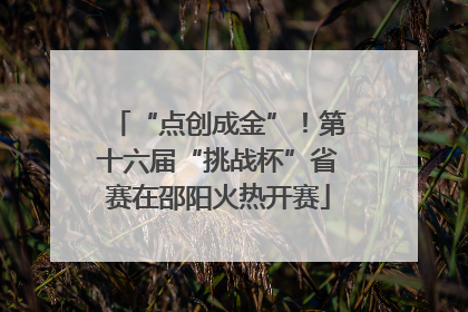 “点创成金”！第十六届“挑战杯”省赛在邵阳火热开赛