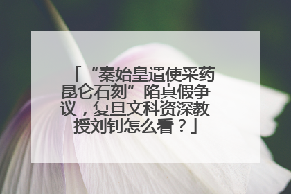 “秦始皇遣使采药昆仑石刻”陷真假争议，复旦文科资深教授刘钊怎么看？