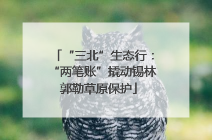 “三北”生态行：“两笔账”撬动锡林郭勒草原保护