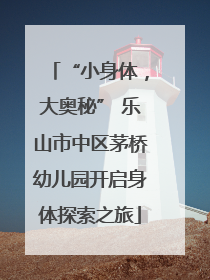 “小身体，大奥秘” 乐山市中区茅桥幼儿园开启身体探索之旅