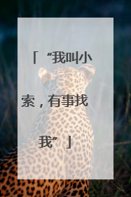 “我叫小索，有事找我”
