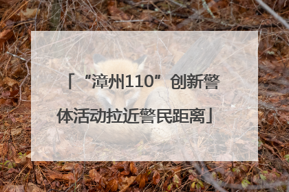 “漳州110”创新警体活动拉近警民距离