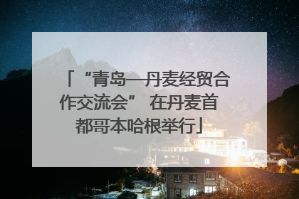 “青岛—丹麦经贸合作交流会” 在丹麦首都哥本哈根举行