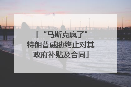 “马斯克疯了” 特朗普威胁终止对其政府补贴及合同
