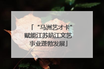 “马洲艺才卡”赋能江苏靖江文艺事业蓬勃发展