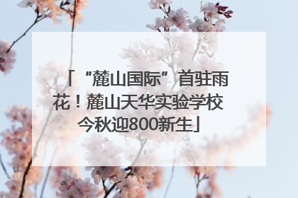 “麓山国际”首驻雨花！麓山天华实验学校今秋迎800新生