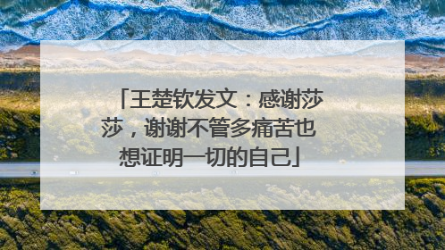 王楚钦发文：感谢莎莎，谢谢不管多痛苦也想证明一切的自己