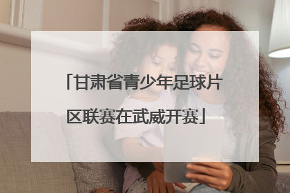 甘肃省青少年足球片区联赛在武威开赛