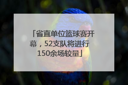 省直单位篮球赛开幕，52支队将进行150余场较量