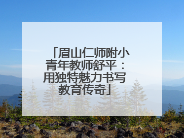 眉山仁师附小青年教师舒平：用独特魅力书写教育传奇