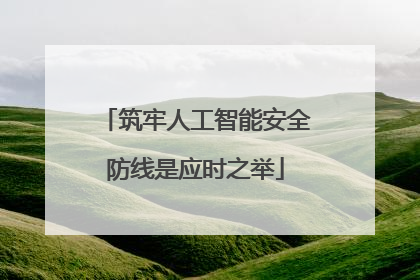 筑牢人工智能安全防线是应时之举