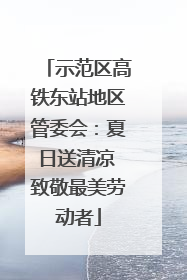 示范区高铁东站地区管委会：夏日送清凉 致敬最美劳动者