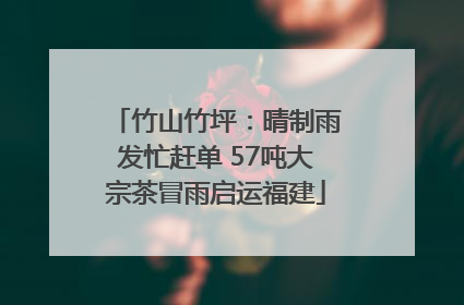 竹山竹坪：晴制雨发忙赶单 57吨大宗茶冒雨启运福建