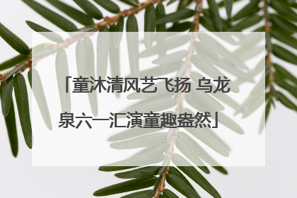 童沐清风艺飞扬 乌龙泉六一汇演童趣盎然