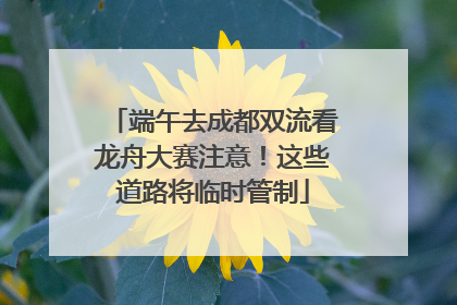 端午去成都双流看龙舟大赛注意！这些道路将临时管制