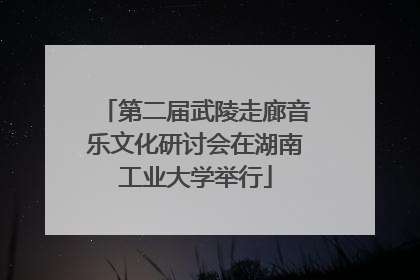 第二届武陵走廊音乐文化研讨会在湖南工业大学举行