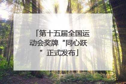 第十五届全国运动会奖牌“同心跃”正式发布