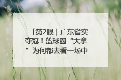 第2眼｜广东省实夺冠！篮球圈“大拿”为何都去看一场中学生比赛？
