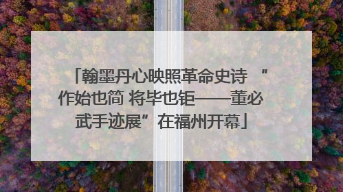 翰墨丹心映照革命史诗 “作始也简 将毕也钜——董必武手迹展”在福州开幕