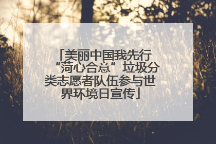 美丽中国我先行 “菏心合意”垃圾分类志愿者队伍参与世界环境日宣传