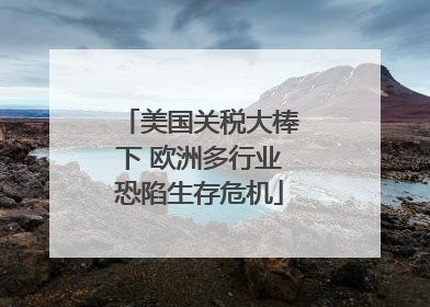 美国关税大棒下 欧洲多行业恐陷生存危机