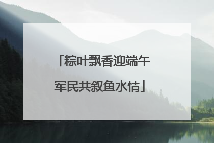 粽叶飘香迎端午 军民共叙鱼水情