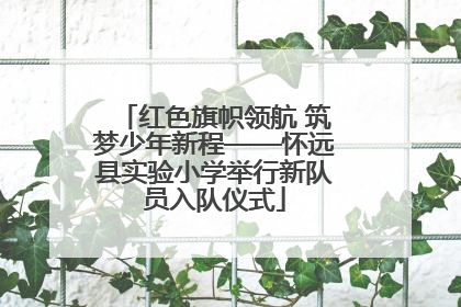 红色旗帜领航 筑梦少年新程——怀远县实验小学举行新队员入队仪式