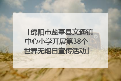 绵阳市盐亭县文通镇中心小学开展第38个世界无烟日宣传活动