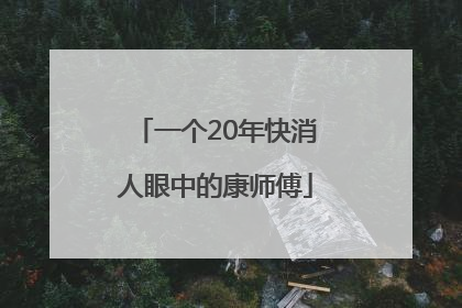 一个20年快消人眼中的康师傅