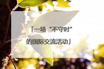 一场“不守时”的国际交流活动