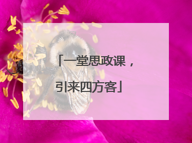 一堂思政课，引来四方客