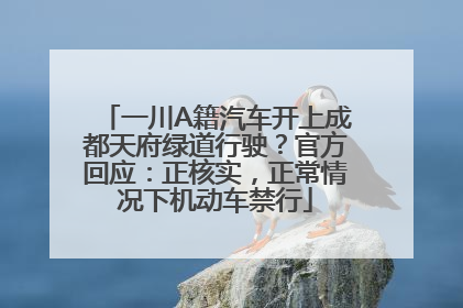一川A籍汽车开上成都天府绿道行驶？官方回应：正核实，正常情况下机动车禁行