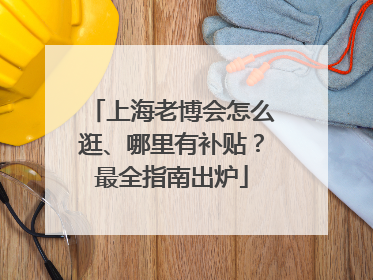 上海老博会怎么逛、哪里有补贴？最全指南出炉