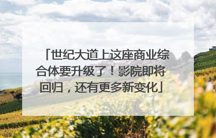 世纪大道上这座商业综合体要升级了！影院即将回归，还有更多新变化