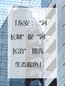 东安：“河长制”促“河长治” 擦亮生态底色