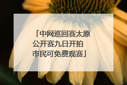 中网巡回赛太原公开赛九日开拍 市民可免费观赛