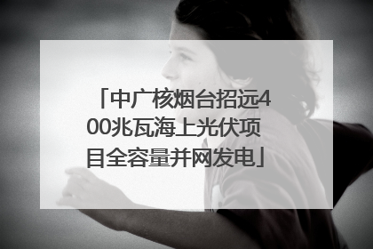 中广核烟台招远400兆瓦海上光伏项目全容量并网发电