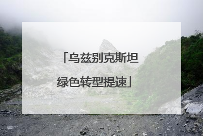 乌兹别克斯坦绿色转型提速