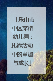 乐山市中区茅桥幼儿园:扎辫活动中的童趣与成长