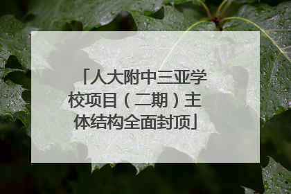人大附中三亚学校项目（二期）主体结构全面封顶