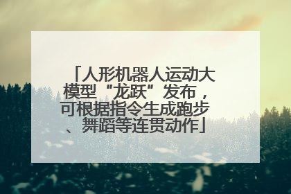 人形机器人运动大模型“龙跃”发布，可根据指令生成跑步、舞蹈等连贯动作