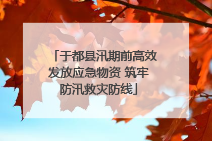 于都县汛期前高效发放应急物资 筑牢防汛救灾防线