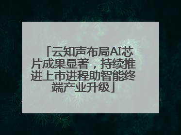 云知声布局AI芯片成果显著，持续推进上市进程助智能终端产业升级