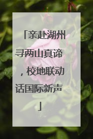 亲赴湖州寻两山真谛，校地联动话国际新声