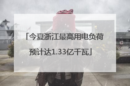 今夏浙江最高用电负荷预计达1.33亿千瓦