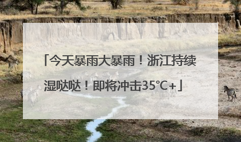 今天暴雨大暴雨！浙江持续湿哒哒！即将冲击35℃+