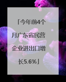 今年前4个月广东省民营企业进出口增长5.6%
