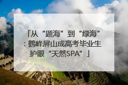 从“题海”到“绿海”：鹤峰屏山成高考毕业生护眼“天然SPA”
