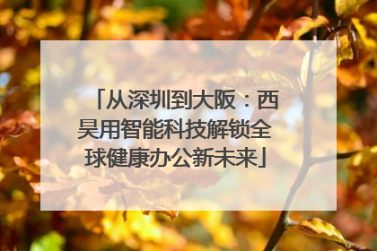 从深圳到大阪：西昊用智能科技解锁全球健康办公新未来